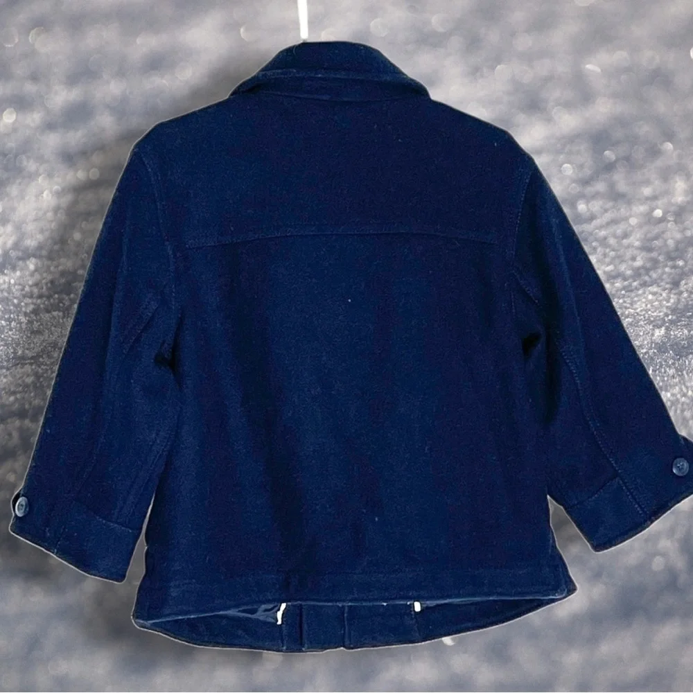 𝅺baby Gap Navy Wool Winter Peacoat Size 3T